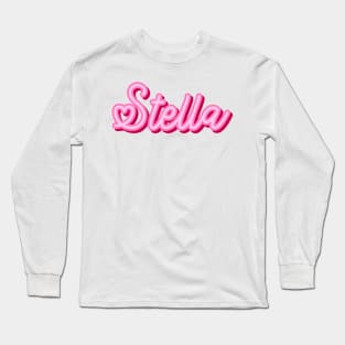 Stella name pink heart Long Sleeve T-Shirt